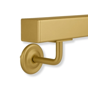 Poręcz Schodowa Ścienna KWADRATOWA Stal Barierka Schody  Złota 300cm